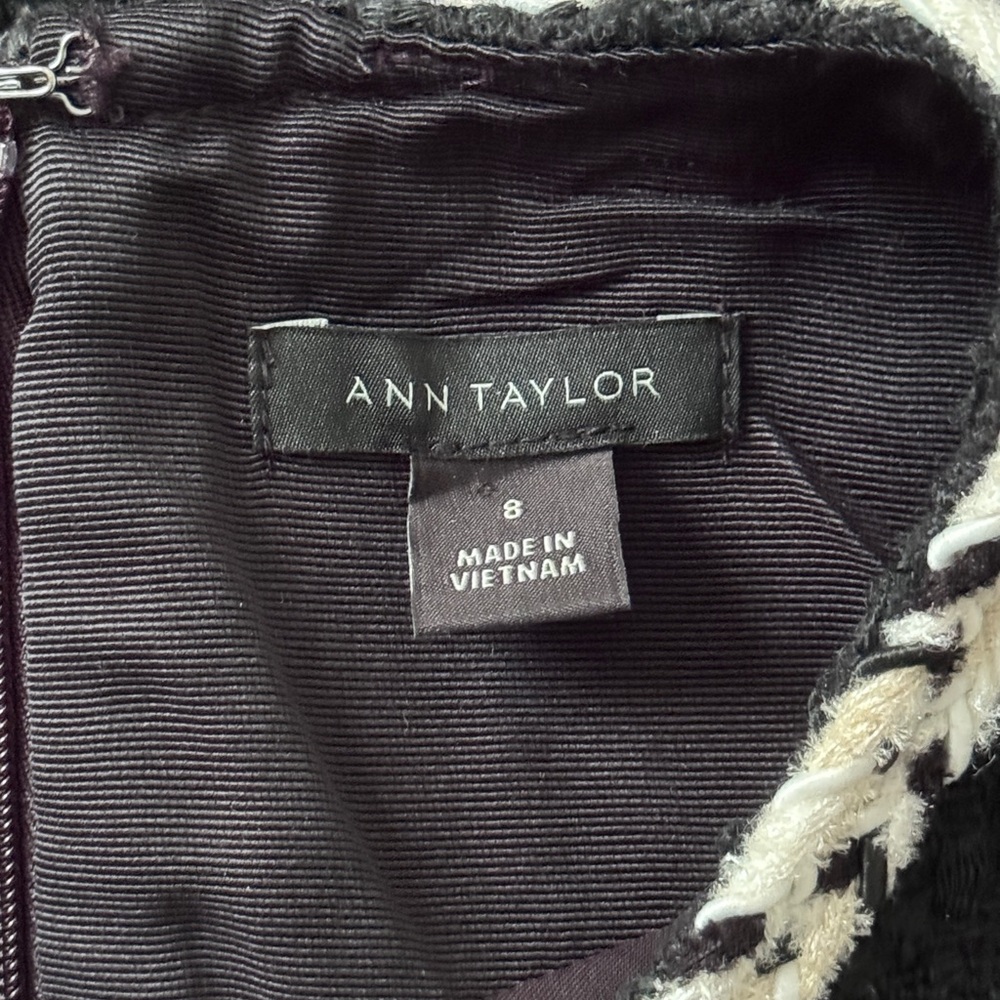 Ann Taylor Black Tweed Sheath Dress Size 8 - Picture 6 of 8